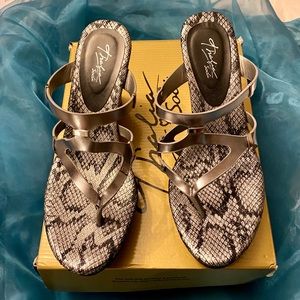 Pewter sandals